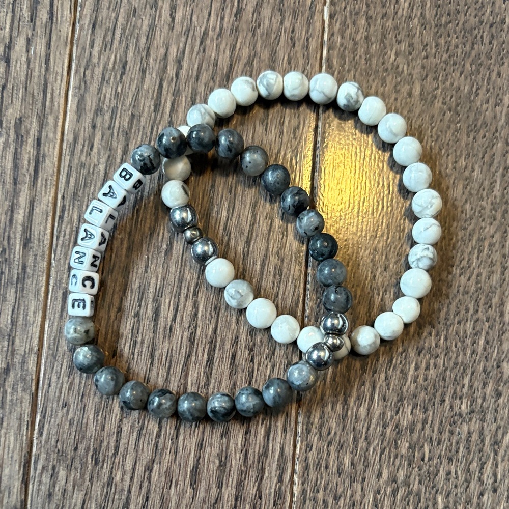 Black and White Beaded Bracelets